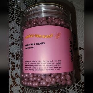 Wakse Bubble Gum Blast Hard Wax Beans for Face & Body 4.8 oz Metallic Pink New